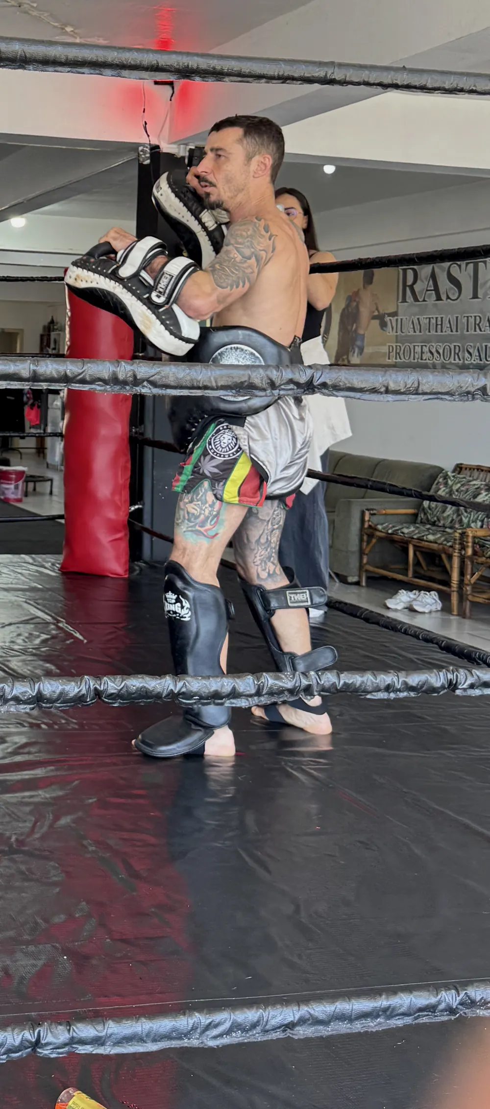 Treino com aparadores no CT Baltazar